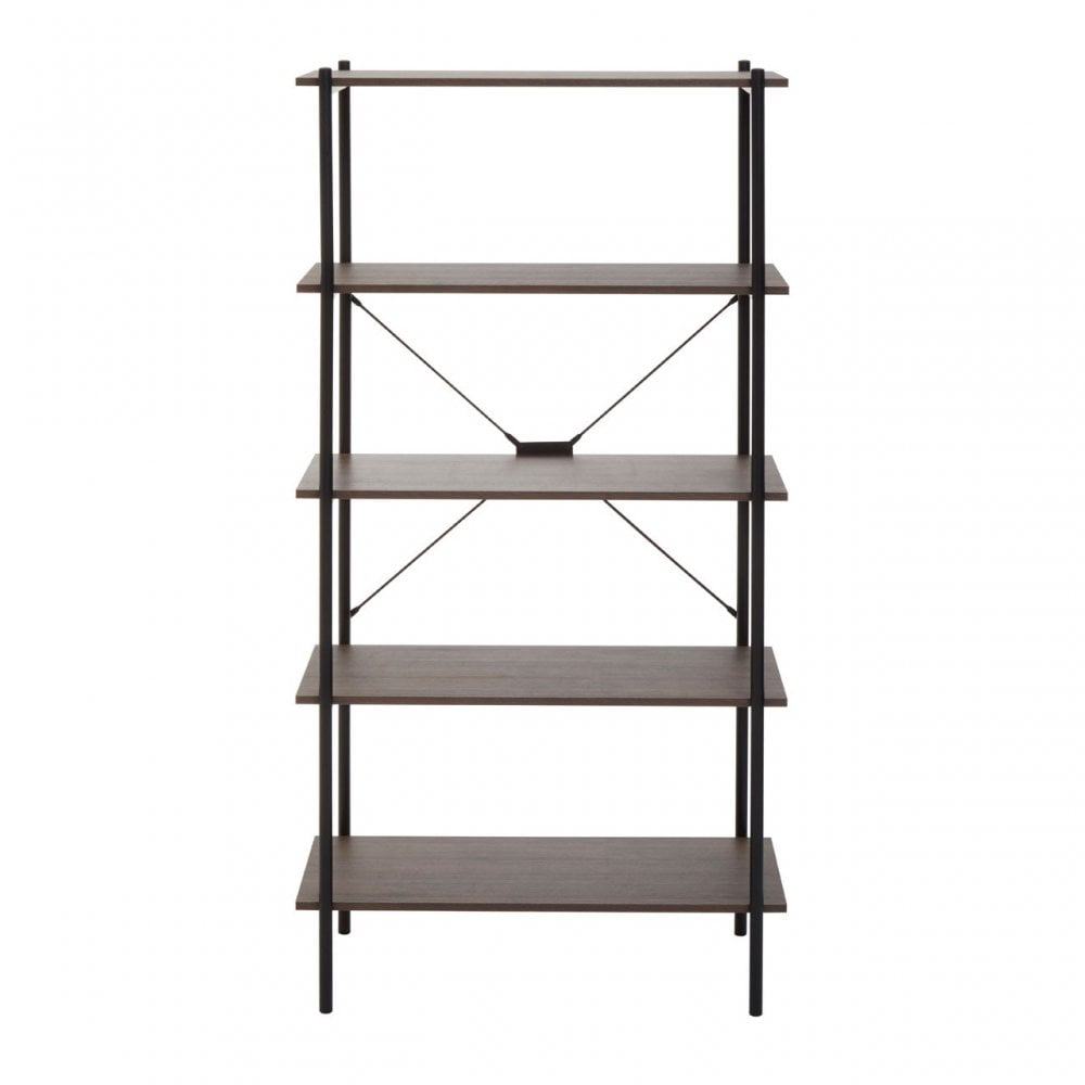 Bradbury Five Tier Dark Oak Shelf Unit