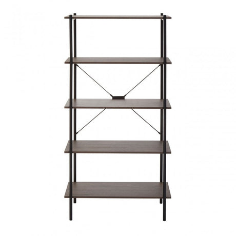 Bradbury Five Tier Dark Oak Shelf Unit