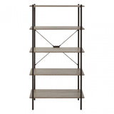 Bradbury Five Tier Grey Oak Shelf Unit