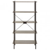 Bradbury Five Tier Grey Oak Shelf Unit