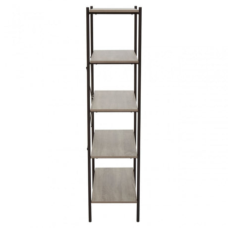 Bradbury Five Tier Grey Oak Shelf Unit