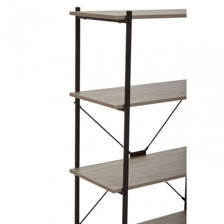 Bradbury Five Tier Grey Oak Shelf Unit