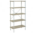 Bradbury Five Tier Natural Oak Shelf Unit