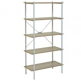 Bradbury Five Tier Natural Oak Shelf Unit
