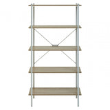 Bradbury Five Tier Natural Oak Shelf Unit