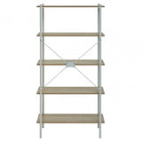 Bradbury Five Tier Natural Oak Shelf Unit