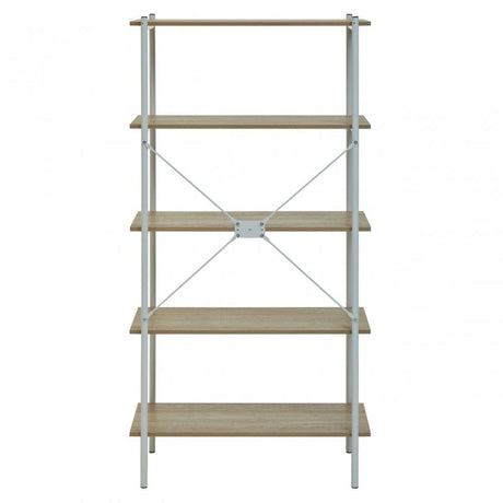 Bradbury Five Tier Natural Oak Shelf Unit
