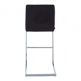 Tamzin Black Velvet Bar Chair With Low Back, Black