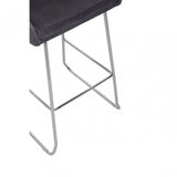 Tamzin Mink Velvet Bar Chair With Low Arms, Grey
