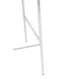 Tamzin Blue Velvet Chrome Finish Bar Chair, Blue