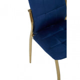 Tamzin Blue Velvet High Back Dining Chair, Blue