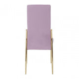 Tamzin Pink Velvet High Back Dining Chair, Pink