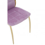 Tamzin Pink Velvet High Back Dining Chair, Pink
