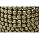 Templar Round Beaded Iron Stool, Gold
