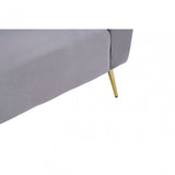 Florine 3 Seat Grey Velvet Sofa