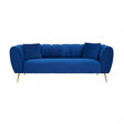Florine 3 Seat Midnight Velvet Sofa
