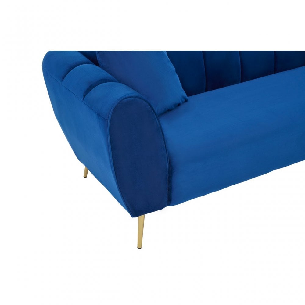 Florine 3 Seat Midnight Velvet Sofa