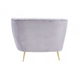 Felizia Grey Left Arm Velvet Chaise