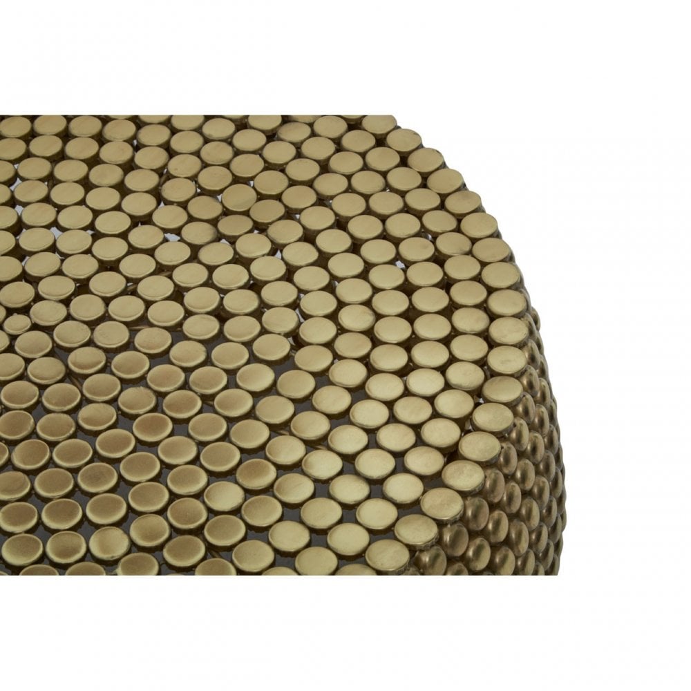 Templar Beaded Iron Coffee Table, Gold
