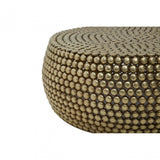 Templar Beaded Iron Coffee Table, Gold