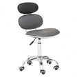 Black PU Home Office Chair with Chrome Base, Black