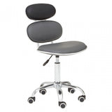 Black PU Home Office Chair with Chrome Base, Black