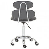 Grey PU Home Office Chair with Chrome Base, Grey