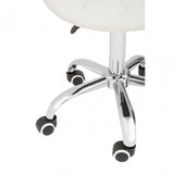 White Velvet Home Office Chair with Swivel Base, White