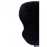 Black Velvet Home Office Chair with Swivel Base, Black