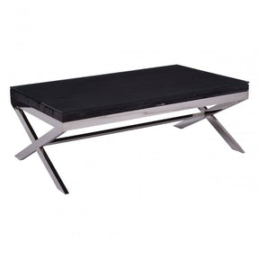 Kerala Black Coffee Table With Cross Base