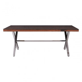 Kerala Natural Dining Table With Cross Base