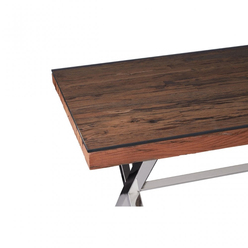 Kerala Natural Dining Table With Cross Base