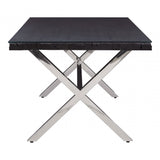 Kerala Black Dining Table With Cross Base
