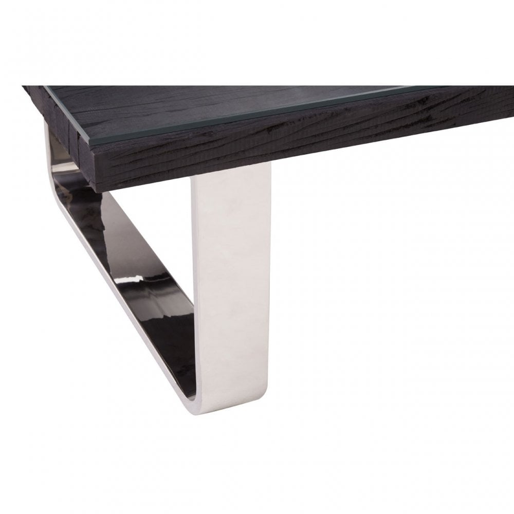 Kerala Black U-Shaped Base Coffee Table
