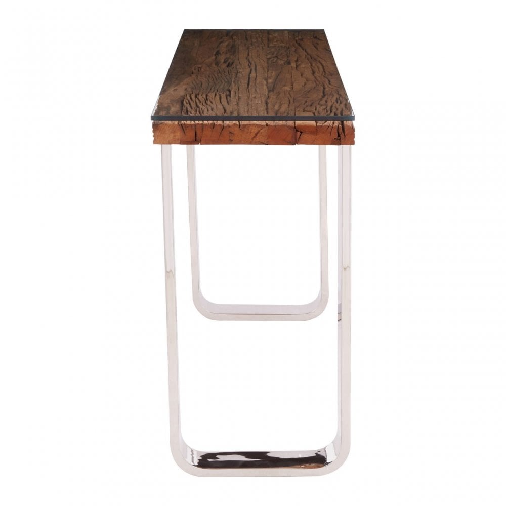 Kerala Natural U-Shaped Base Console Table
