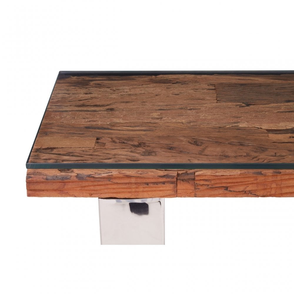 Kerala Natural U-Shaped Base Console Table