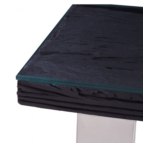 Kerala Black U-Shaped Base Console Table