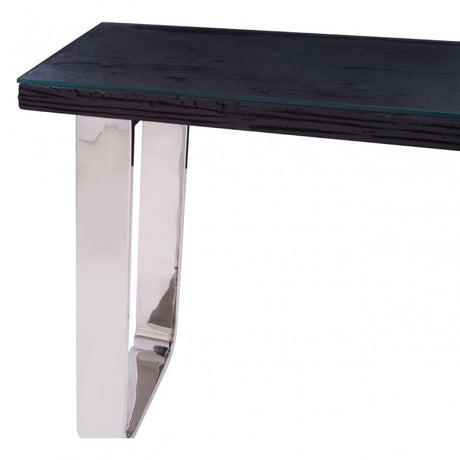 Kerala Black U-Shaped Base Console Table