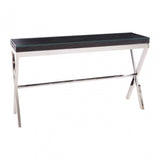 Kerala Black Console Table With Cross Base