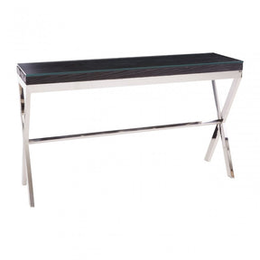 Kerala Black Console Table With Cross Base