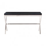 Kerala Black Console Table With Cross Base