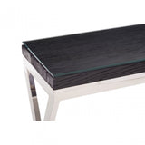 Kerala Black Console Table With Cross Base