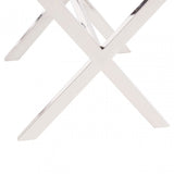 Kerala Black Top Side Table With Cross Base