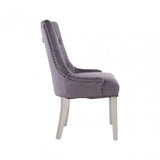 Richmond Grey Velvet Dining Chair, Grey