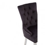 Richmond Black Velvet Dining Chair, Black