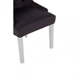 Richmond Black Velvet Dining Chair, Black