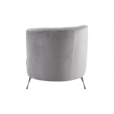 Rene Grey Velvet Chaise Longue, Grey