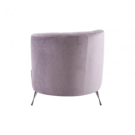 Rene Grey Velvet Chaise Longue, Grey