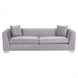 Rashika 3 Seat Grey Velvet Sofa, Grey