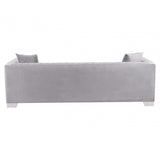 Rashika 3 Seat Grey Velvet Sofa, Grey